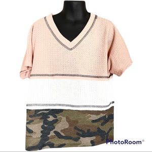 Girls SS Waffle Knit Top